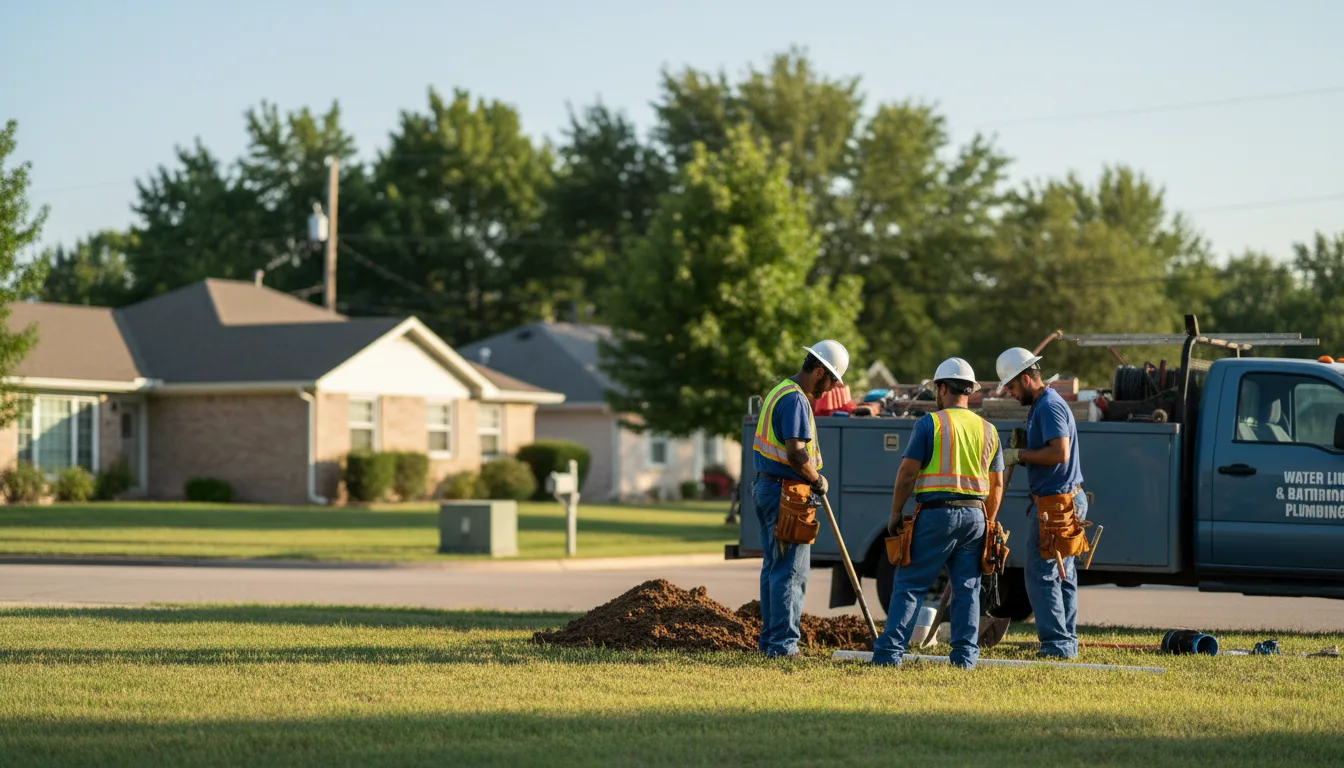 Residential water line and bathroom plumbing service in Voltaire, ND